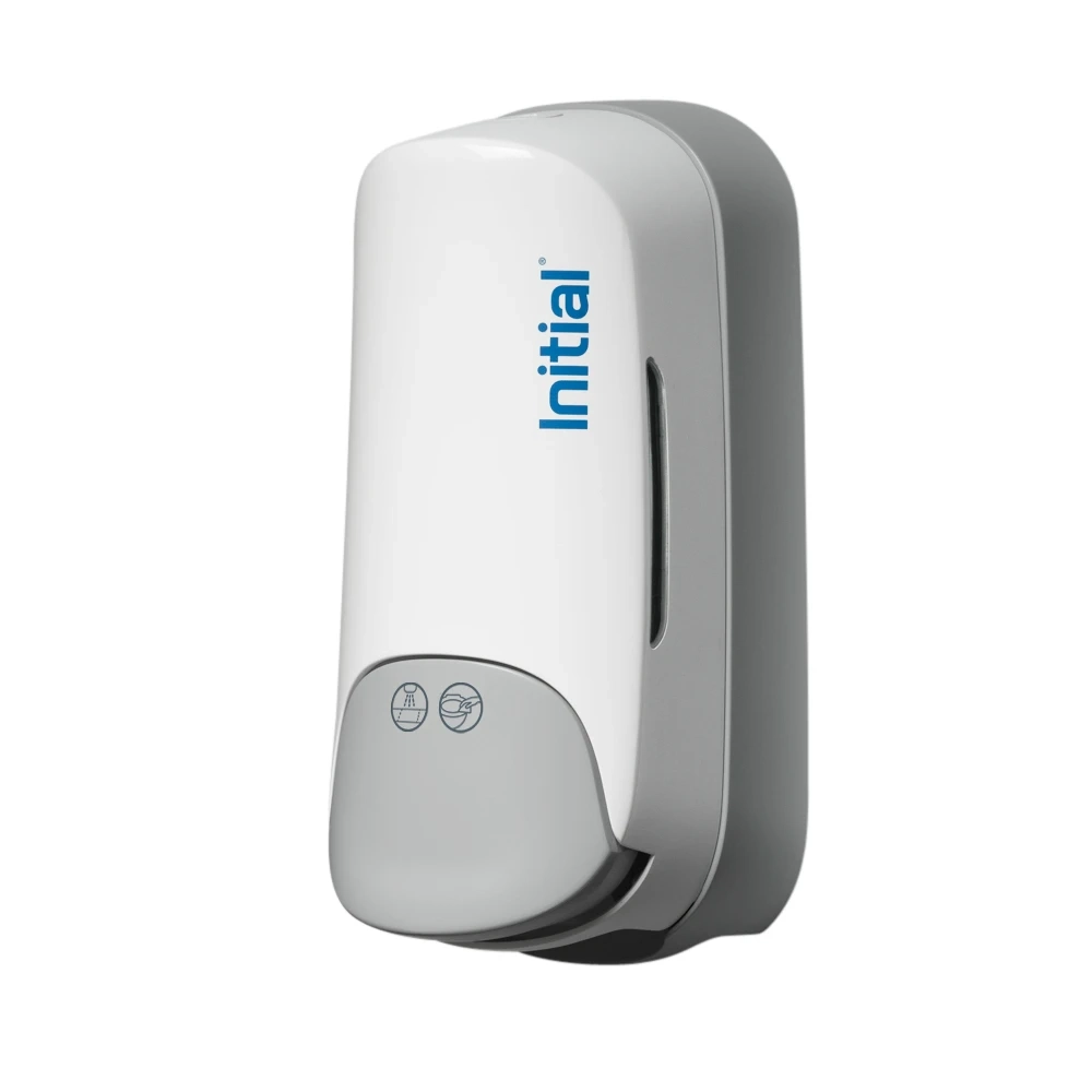 Manual hand sanitiser white side