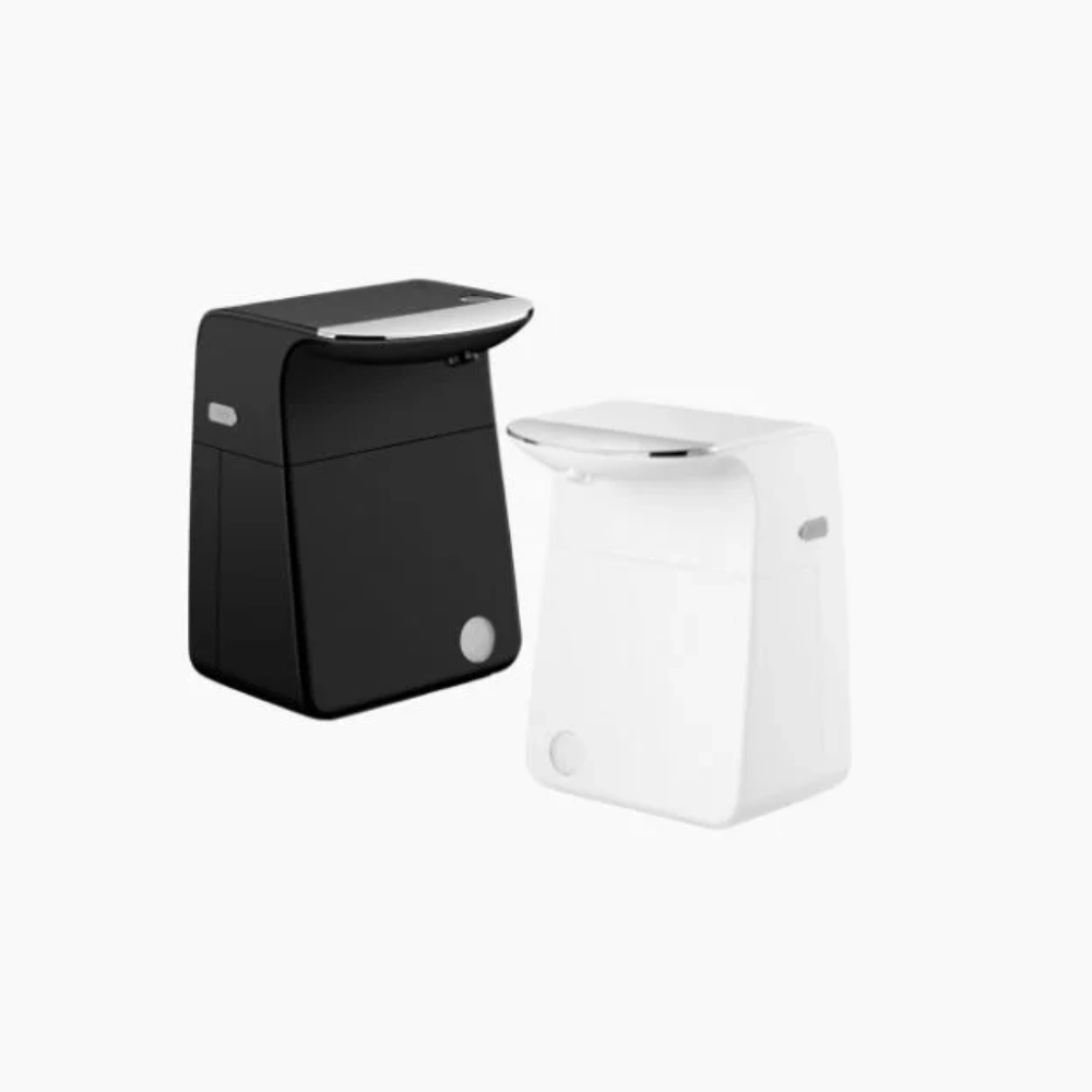 Hand Sanitiser Dispenser Mini in black and white