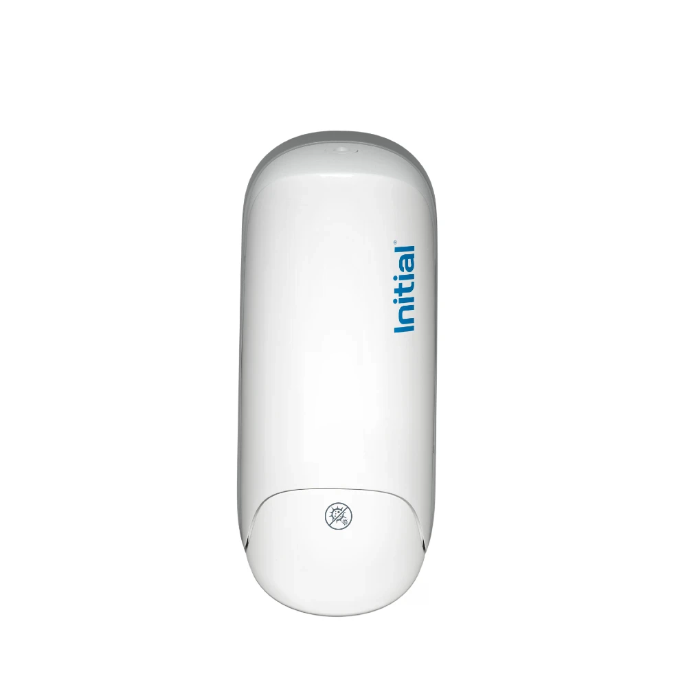 Manual hand sanitiser white front