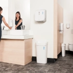 Manual hand sanitiser white in situ