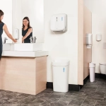 Toilet and-urinal sanitiser white in situ
