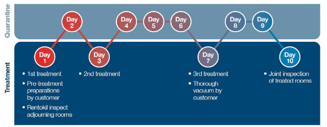 Overview of Rentokil Initial 10-Days Bed Bug Treatment Programme